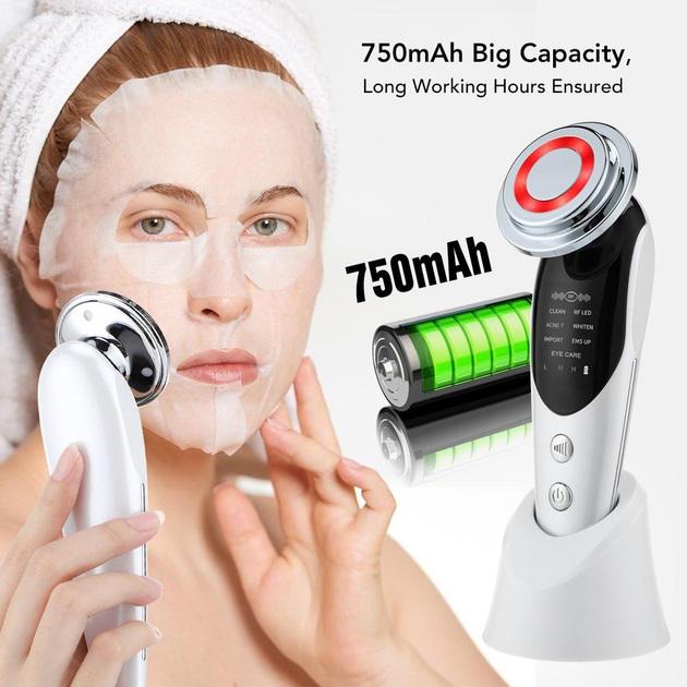 Массажер микролифтинговый для лица Bigsmile M 8807 7в1 Белый (25333853) - фото 4