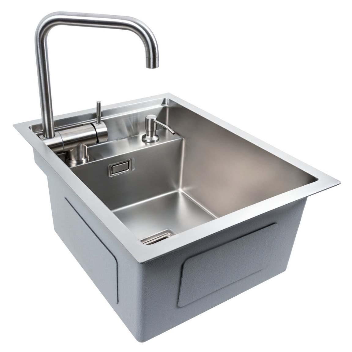 Мойка кухонная с есителем и сифоном Platinum TZ 40x50 (788707)