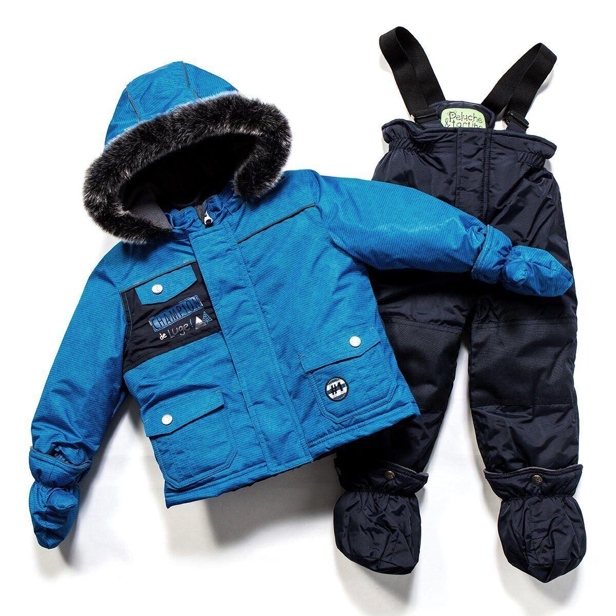 Дитячий зимовий комплект для хлопчика Peluche&Tartine F17M07BG 74-84 см Яскраво-синій (F17M07BG-Navy-12m)