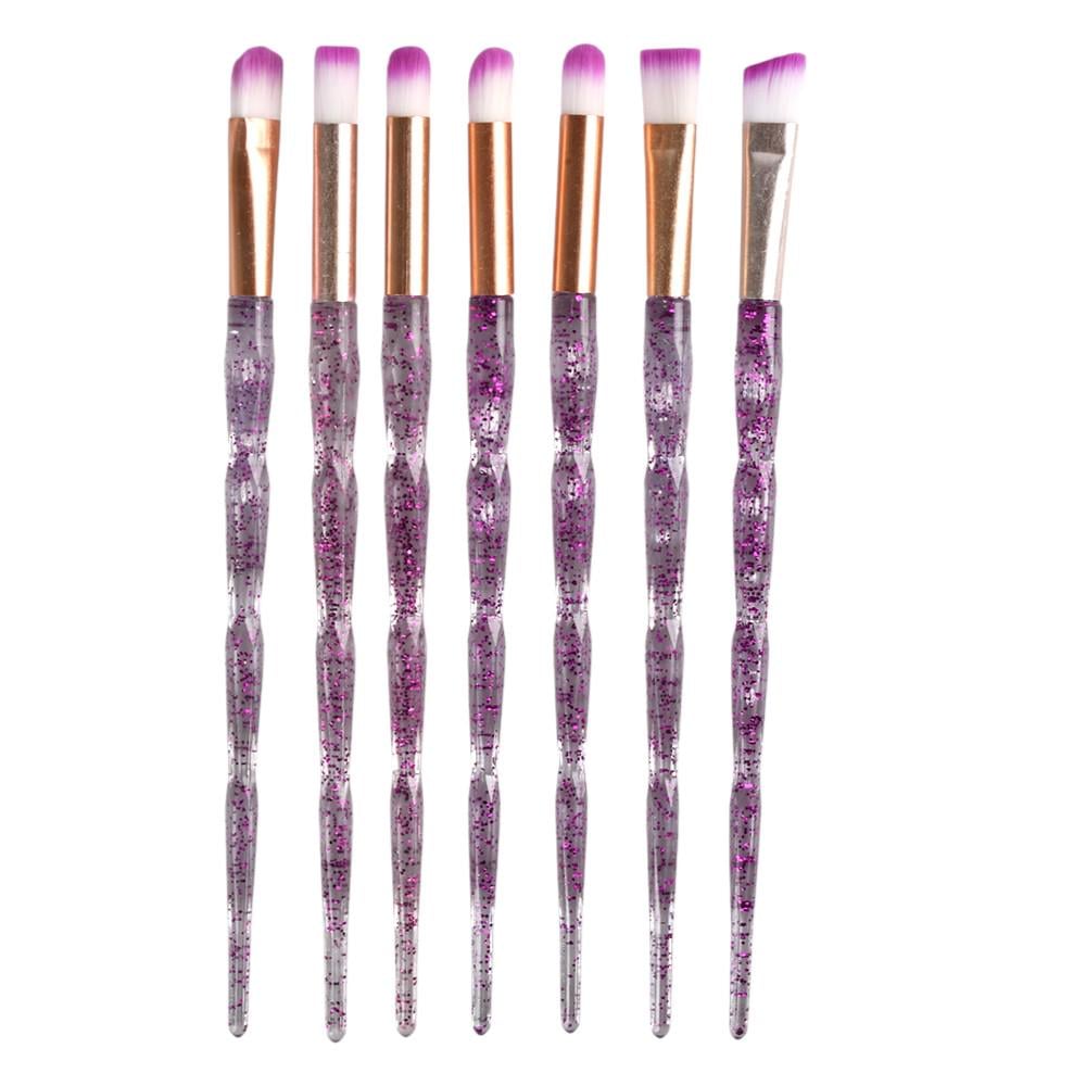 Набор косметических кистей R36967 7 шт 20 см Фиолетовый/Белый (31022186)