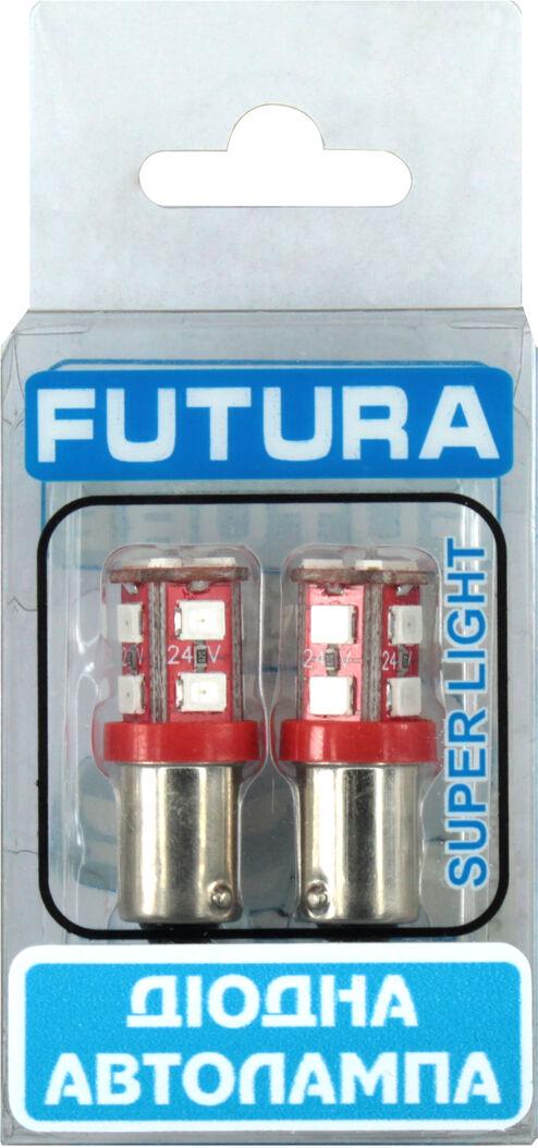 Лампочка FUTURA с цоколем LED T4W SMD 12 диодов 24 V-2,5 Вт BA9s 2 шт. Красный (70624)