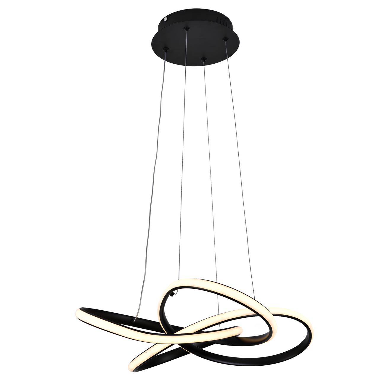 Люстра светодиодная Sirius с акриловым плафоном 76W 3000-6500К Черный (LCD3069 BK)