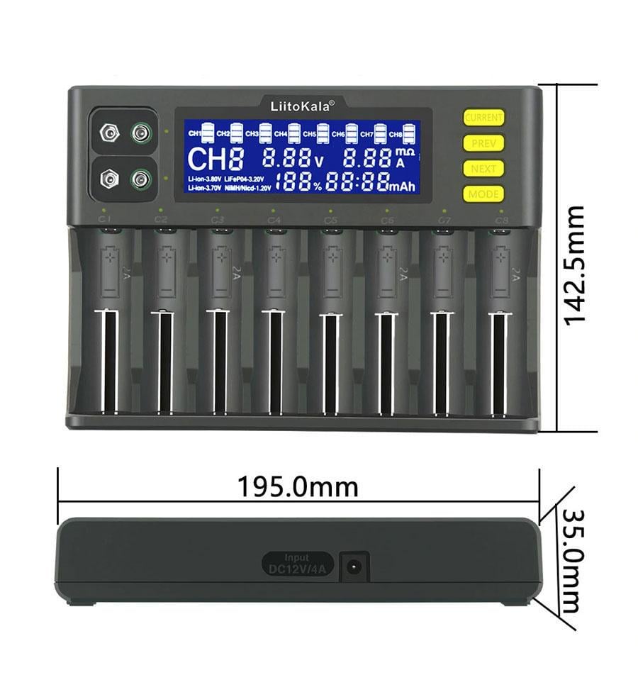 Зарядний пристрій LiitoKala Lii-S8 на 10 каналів - фото 4