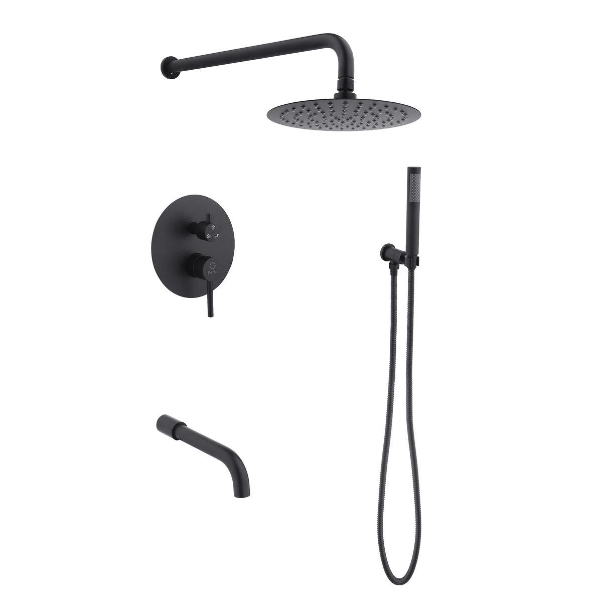 Змішувач PERLA SMART з душовою лійкою одноважільний нержавіюча сталь (PSS7804B)