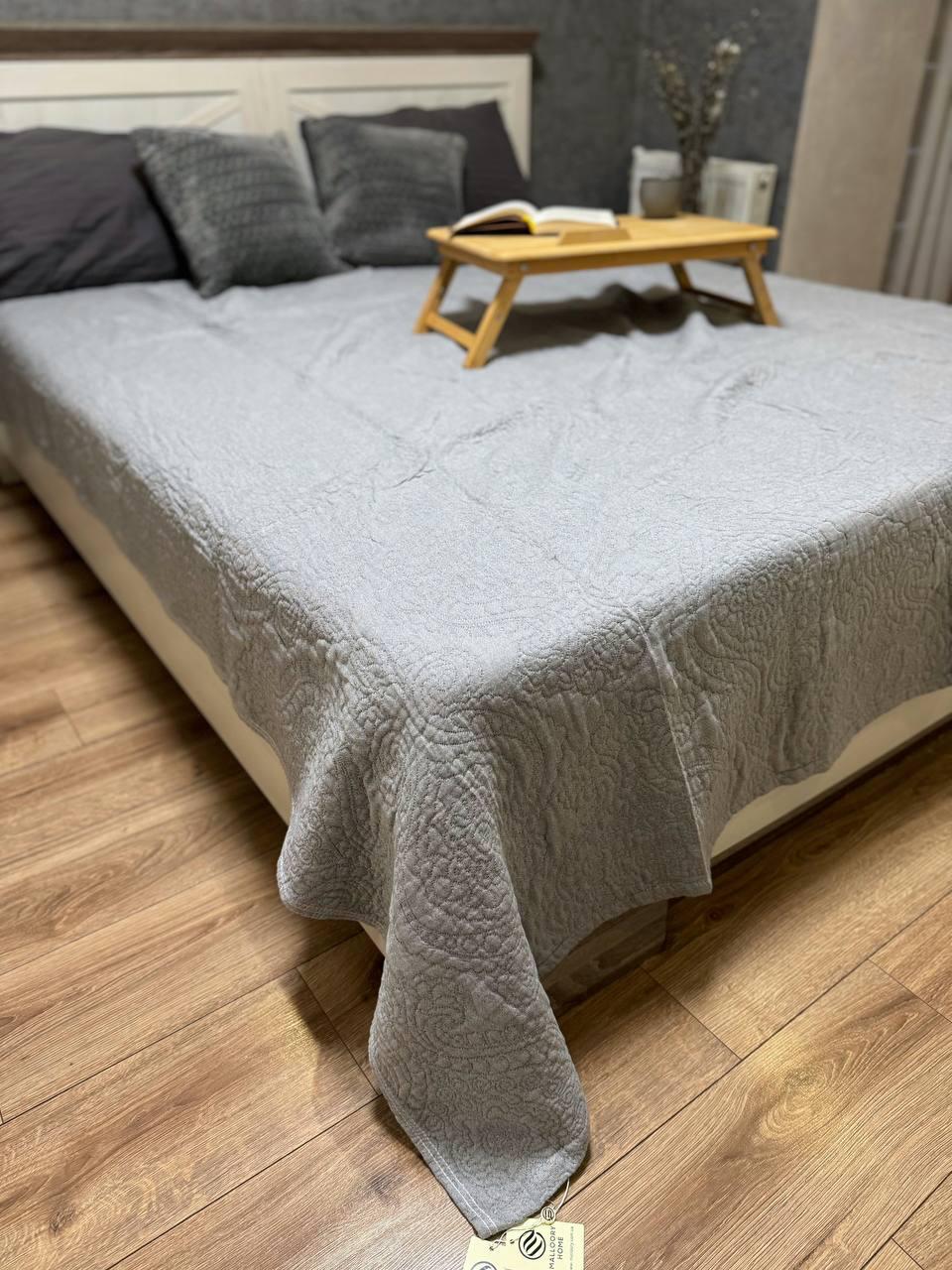 Плед-покривало льон євро 200х230 см Сірий (15030276) Плед-покривало льон євро 200х230 см Сірий (15030276)