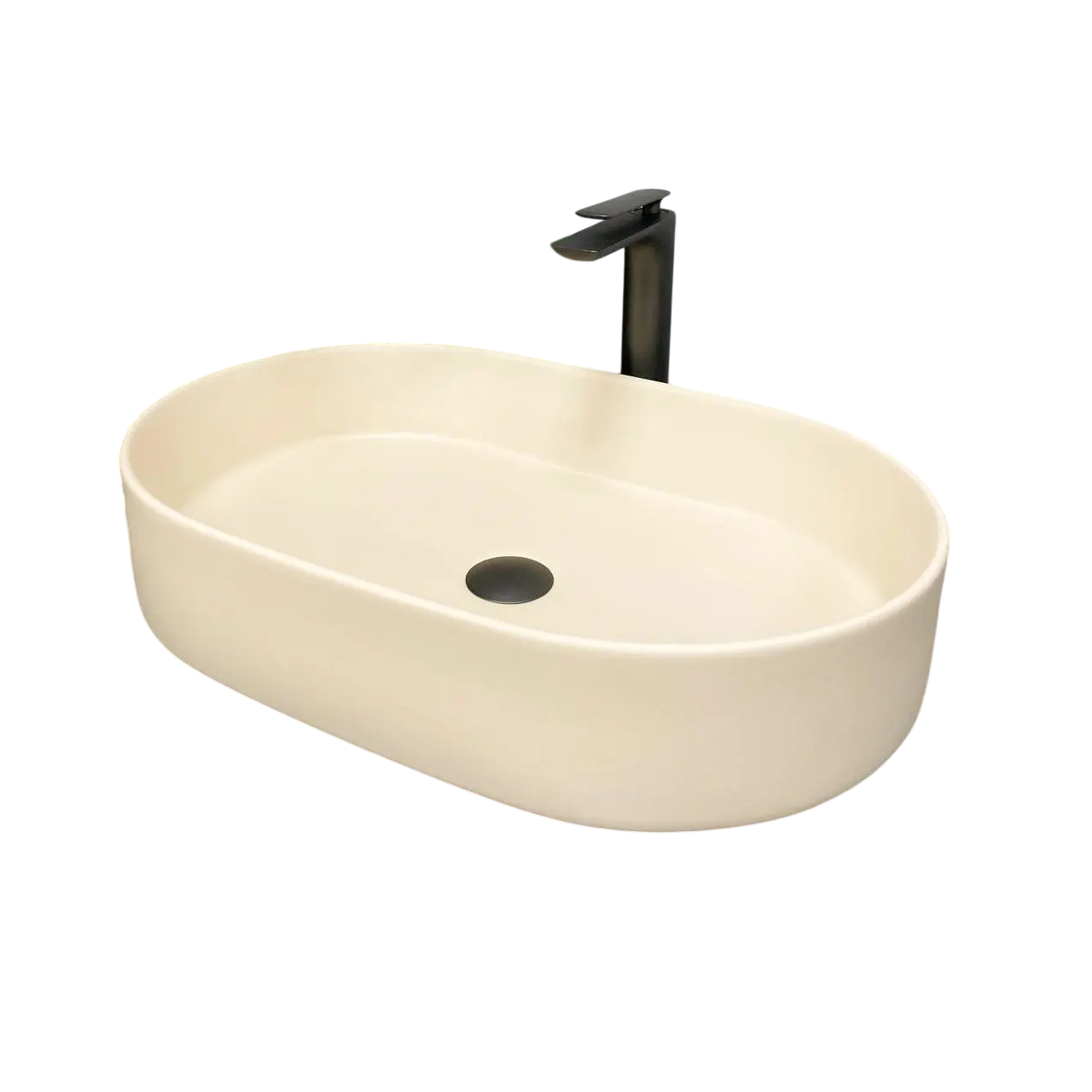 Раковина накладная VBI Verona 70 овальная 380x695 мм Бежевый матовый (RM-VBI-011301)