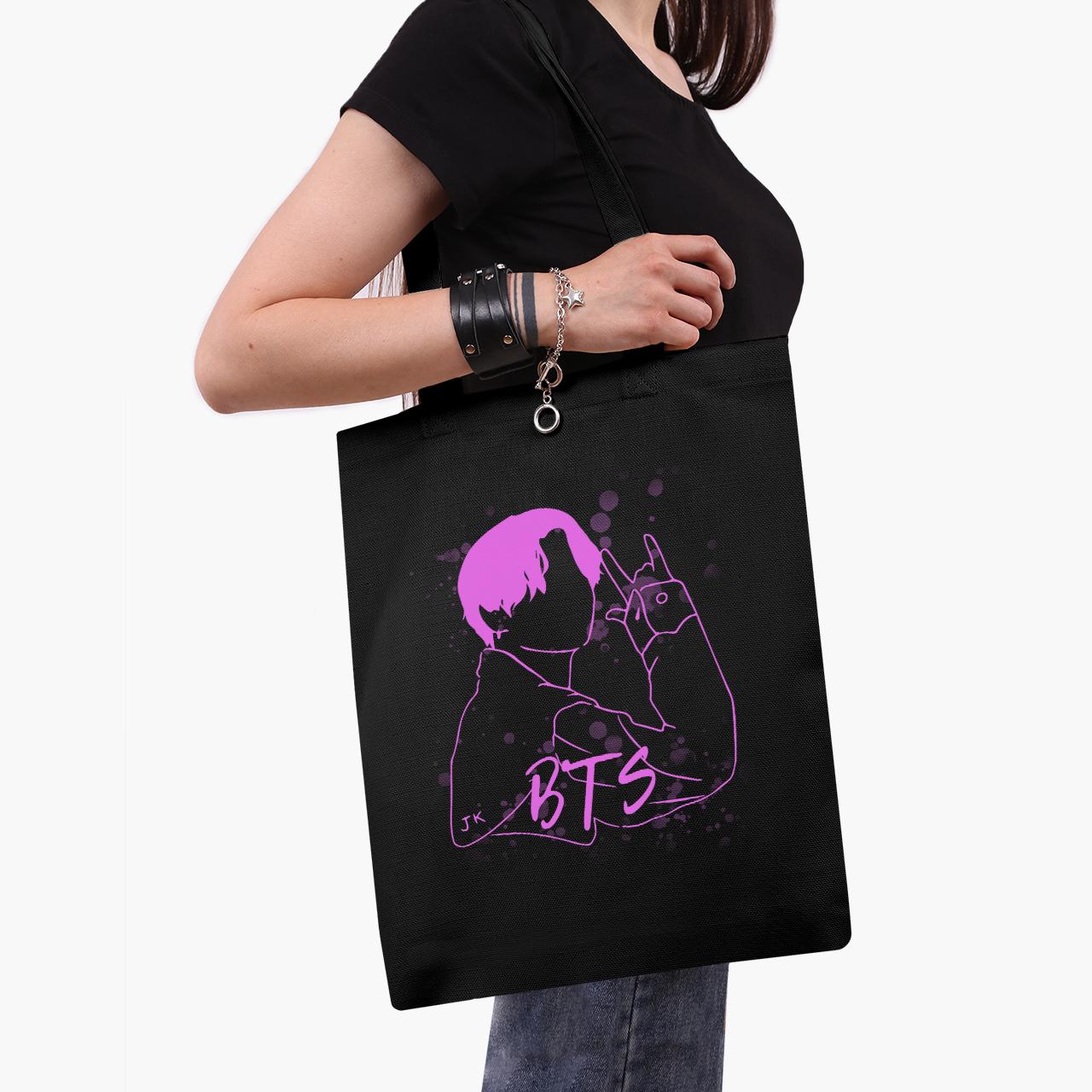 Эко сумка шоппер Jungkook BTS 41x35 см Черный (9227-3277-BKZ)