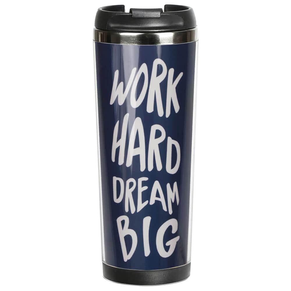 Термокружка с принтом "Work Hard Dream Big" 380 мл