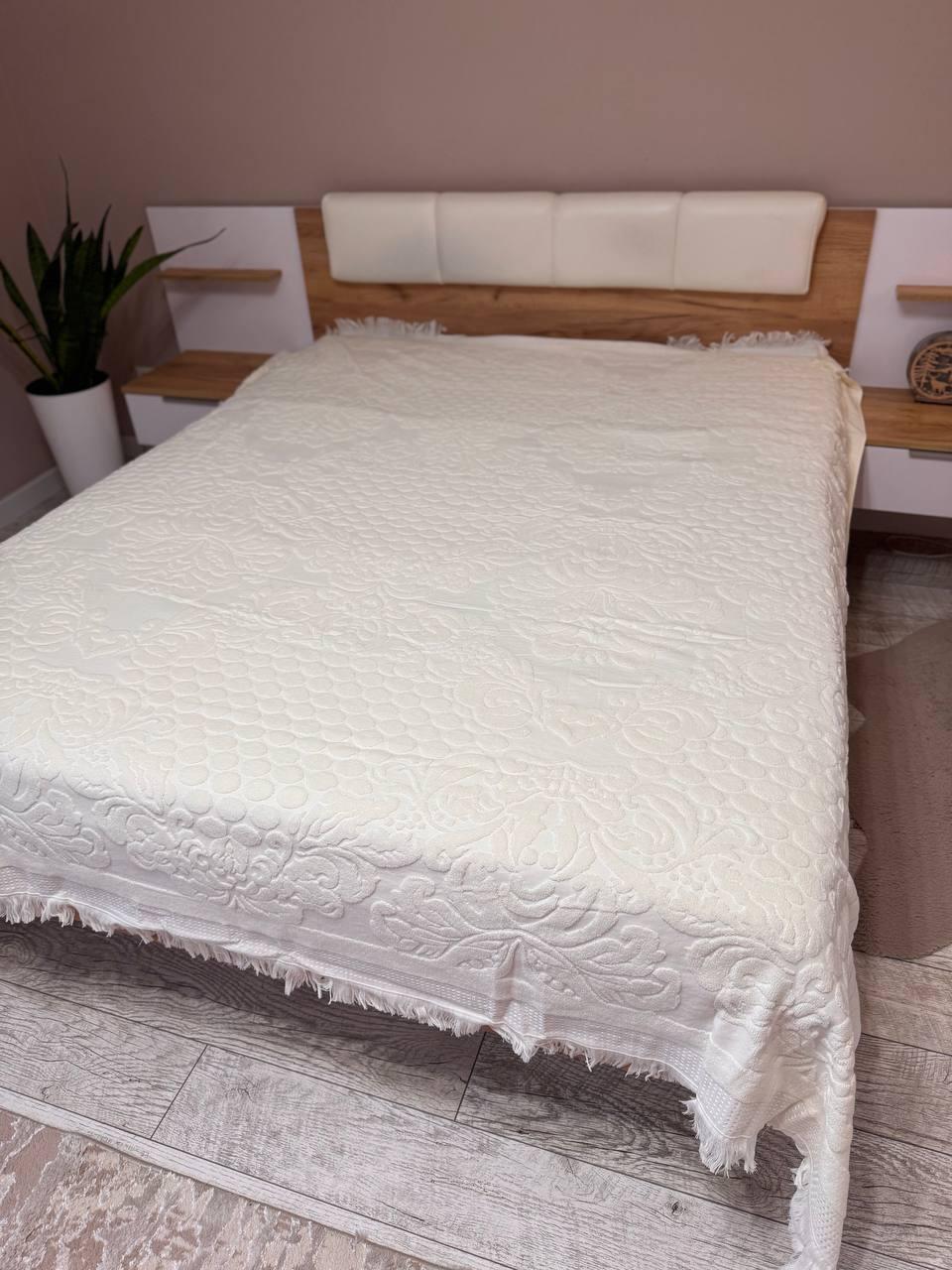 Простирадло махрове літнє євро 200х230 см Молочний (Д-Al-mahr-pr-001-02)