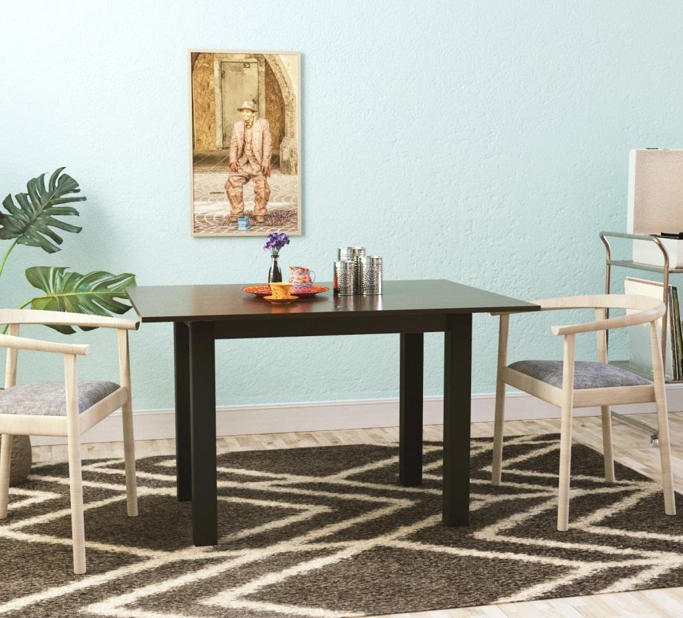 Стол-трансформер обеденный ART IN HEAD Dinner Glass ЛДСП раскладной 90/30х60/30 см Венге/Бежевый (TB16050500204) - фото 2 Стол-трансформер обеденный ART IN HEAD Dinner Glass ЛДСП раскладной 90/30х60/30 см Венге/Бежевый (TB16050500204) - фото 2