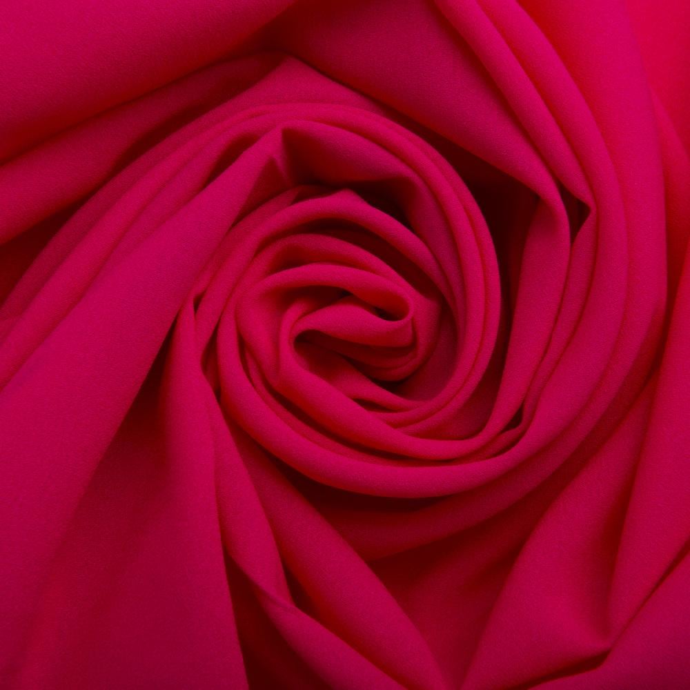 Ткань шифон Мосс креп Малиновый (24689)