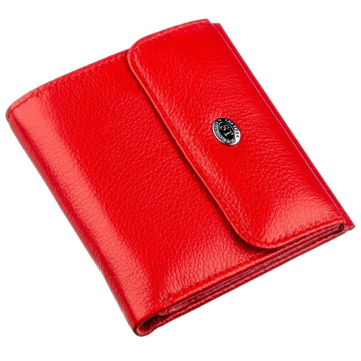 Портмоне жіноче ST Leather 18918 з монетницею з натуральної шкіри Червоний (168-136-18918)