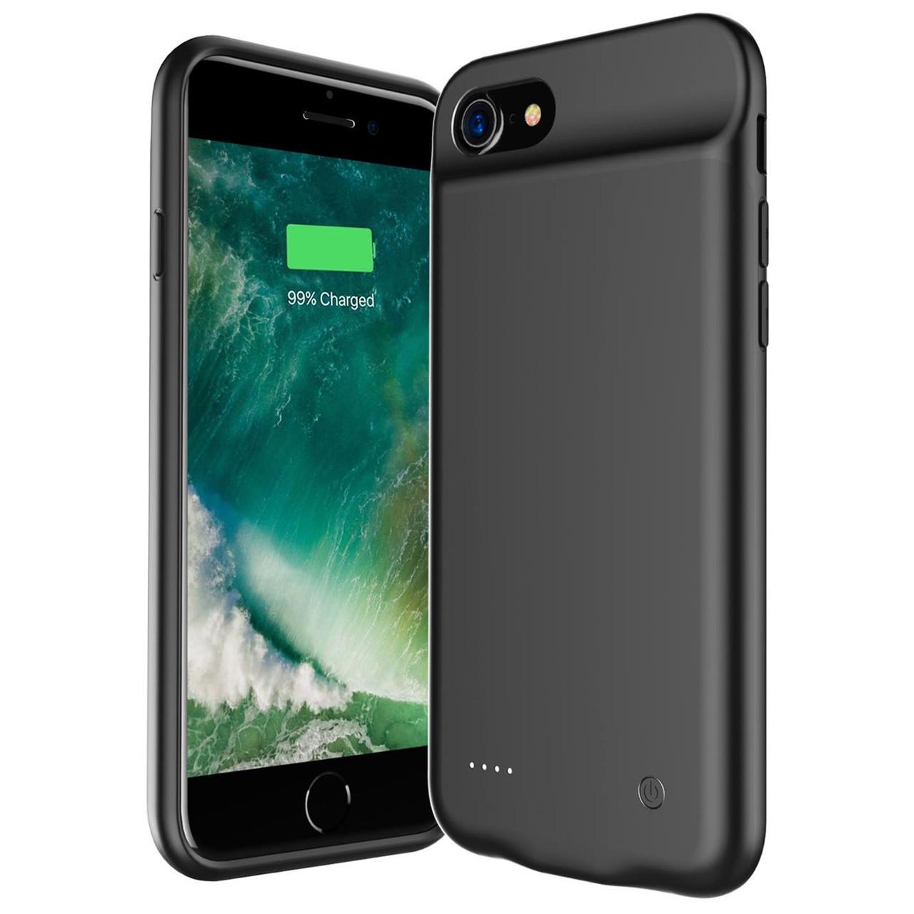 Чехол аккумулятор AmaCase для iPhone 8 3000 мАч Черный - фото 2