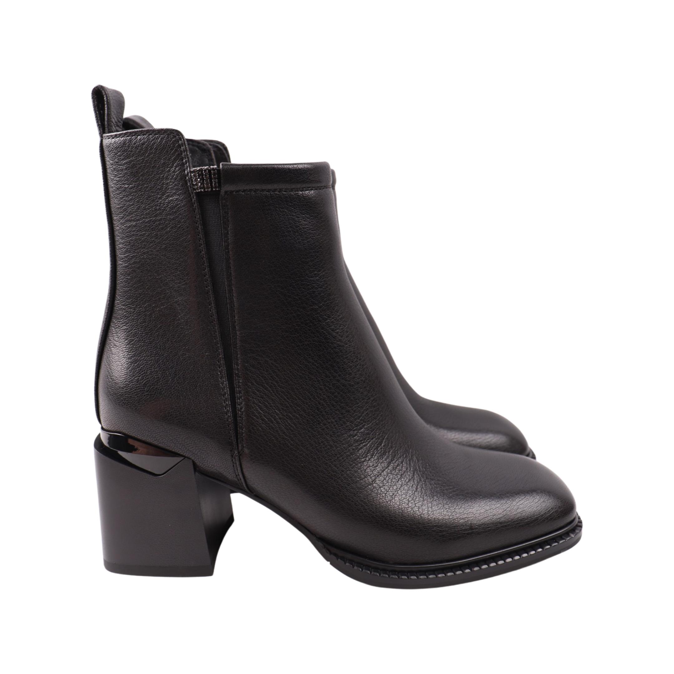 Ботильоны женские Angelo Vani натуральная кожа р. 38 Черный (239-23DH)