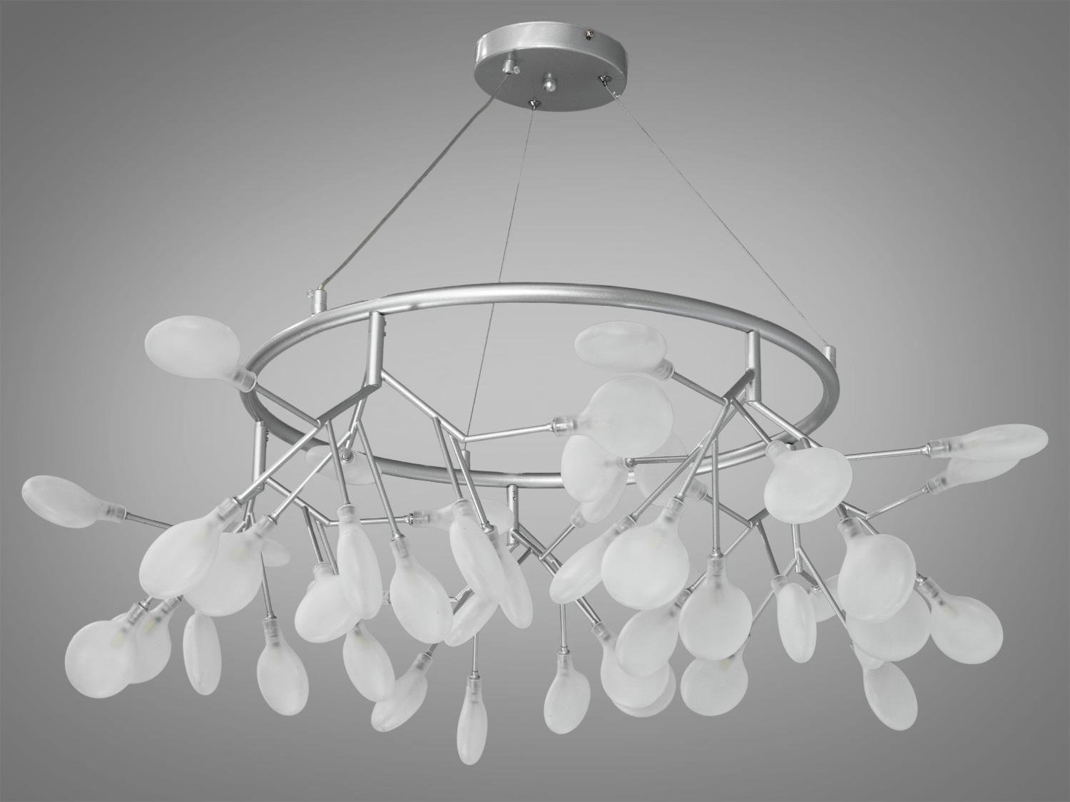 Люстра подвесная Светлячок 45 ламп Хром сатин (Y887-45A SL)