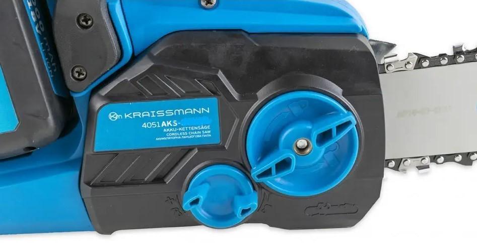 Аккумуляторная цепная пила KRAISSMANN 4051 AKS-BL 20/2 MP (безщеточный мотор шина 405мм. 2-аку.макитовского образца-4Ач.зарядное) - фото 3 Аккумуляторная цепная пила KRAISSMANN 4051 AKS-BL 20/2 MP (безщеточный мотор шина 405мм. 2-аку.макитовского образца-4Ач.зарядное) - фото 3