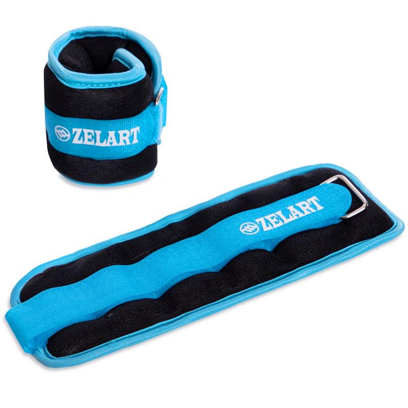 Обтяжувачі-манжети для рук та ніг Zelart Pro 2х0,5 кг Синій (FI-2502-1_Синий) - фото 1