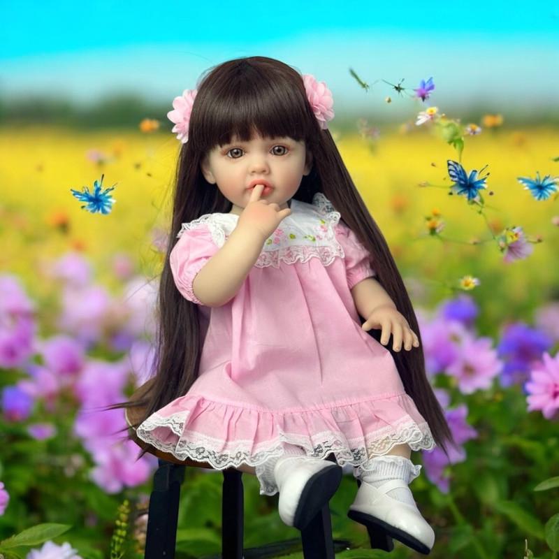 Лялька Аделіна Reborn Doll Вінілова можна купати