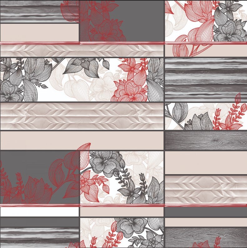 Обои на бумажной основе влагостойкие Шарм 161-05 Lusso 0,53х10 м Серо-красный (63481875545099340e54c715)