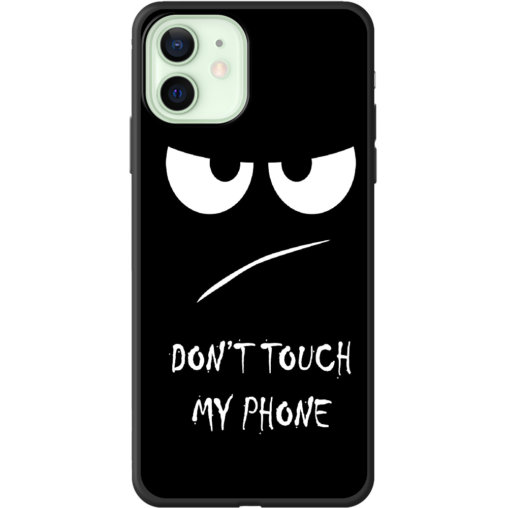 Чехол Boxface iPhone 12 Don't Touch my Phone Черный силикон (41161-up535-41089)