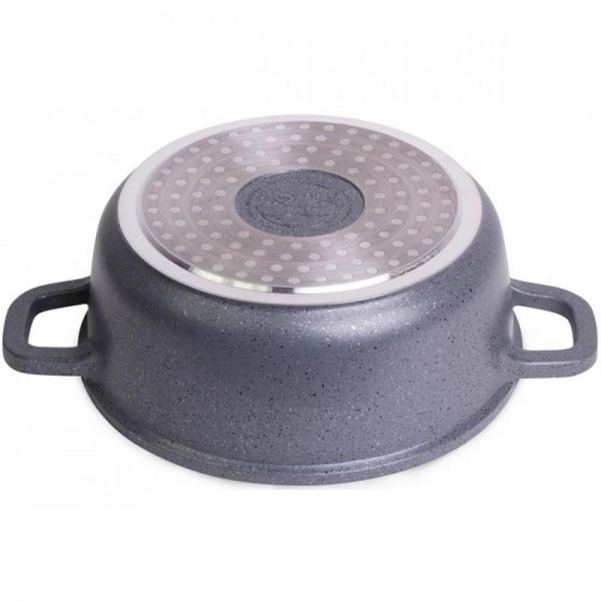 Каструля з кришкою Kamille Landes з литими алюмінієвими ручками 4,5 л Ø24 см Grey (4425) - фото 4 Каструля з кришкою Kamille Landes з литими алюмінієвими ручками 4,5 л Ø24 см Grey (4425) - фото 4