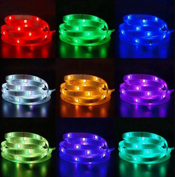 Лента светодиодная LED RGB 5050 с Bluetooth приложением водостойкая от USB 5 м - фото 3