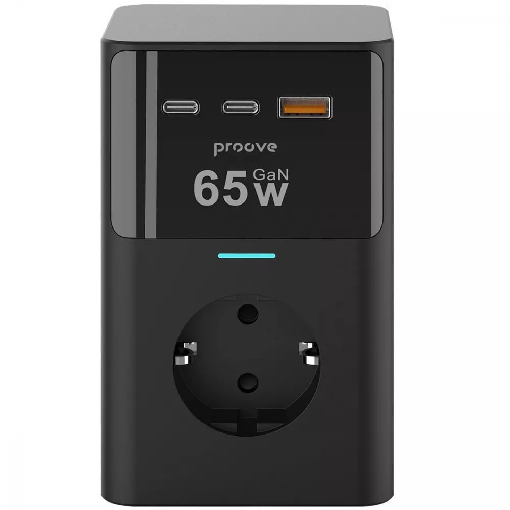 Мережевий фільтр Proove Power Cube 65 Вт Чорний (27317012)
