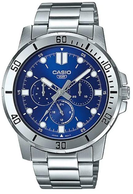 Наручные часы мужские Casio MTP-VD300D-2E d 45 мм Серебряный