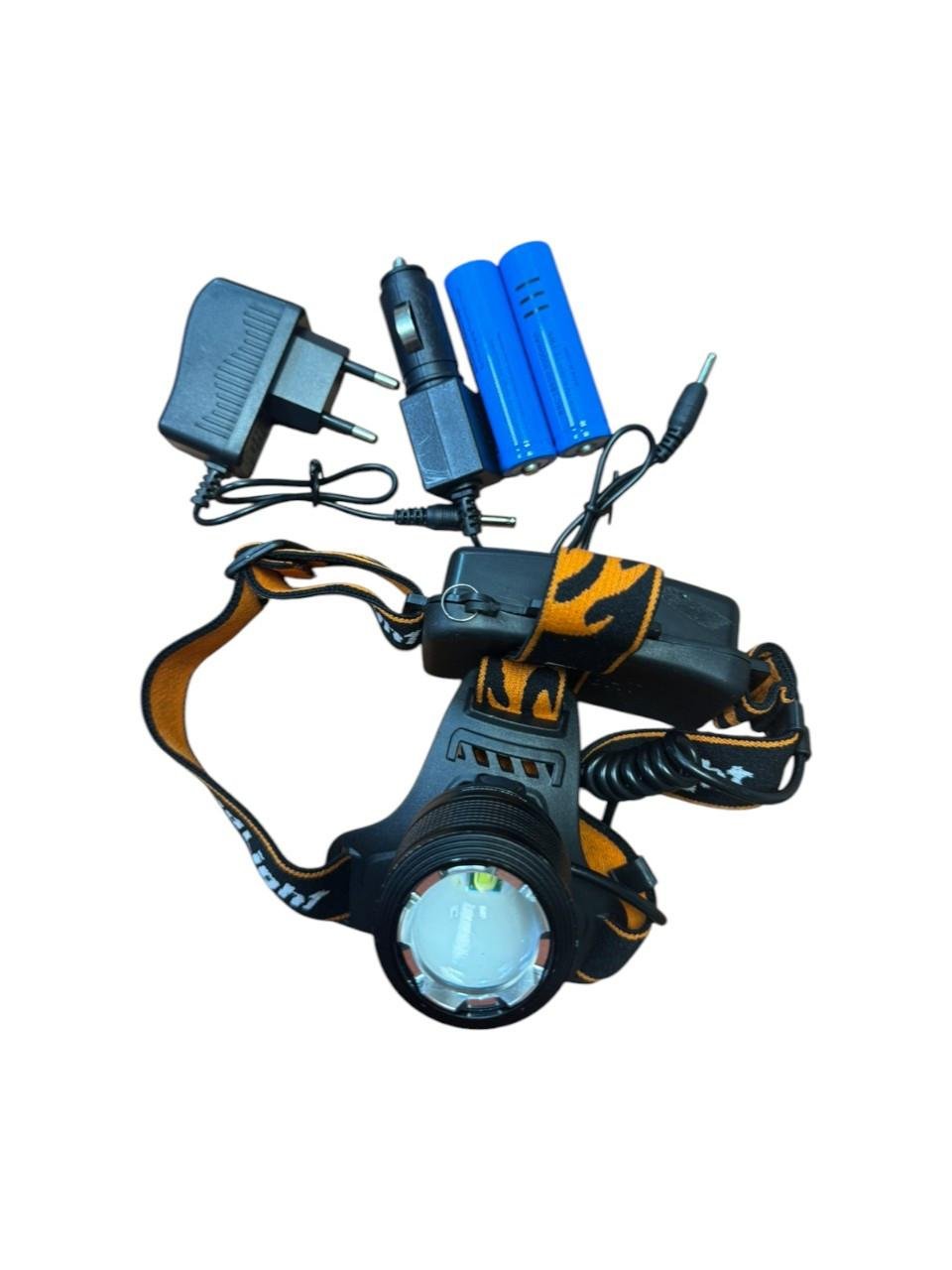 Фонарь на голову 2-XPE LED/ZOOM PL-105 белый и синий свет (2468)