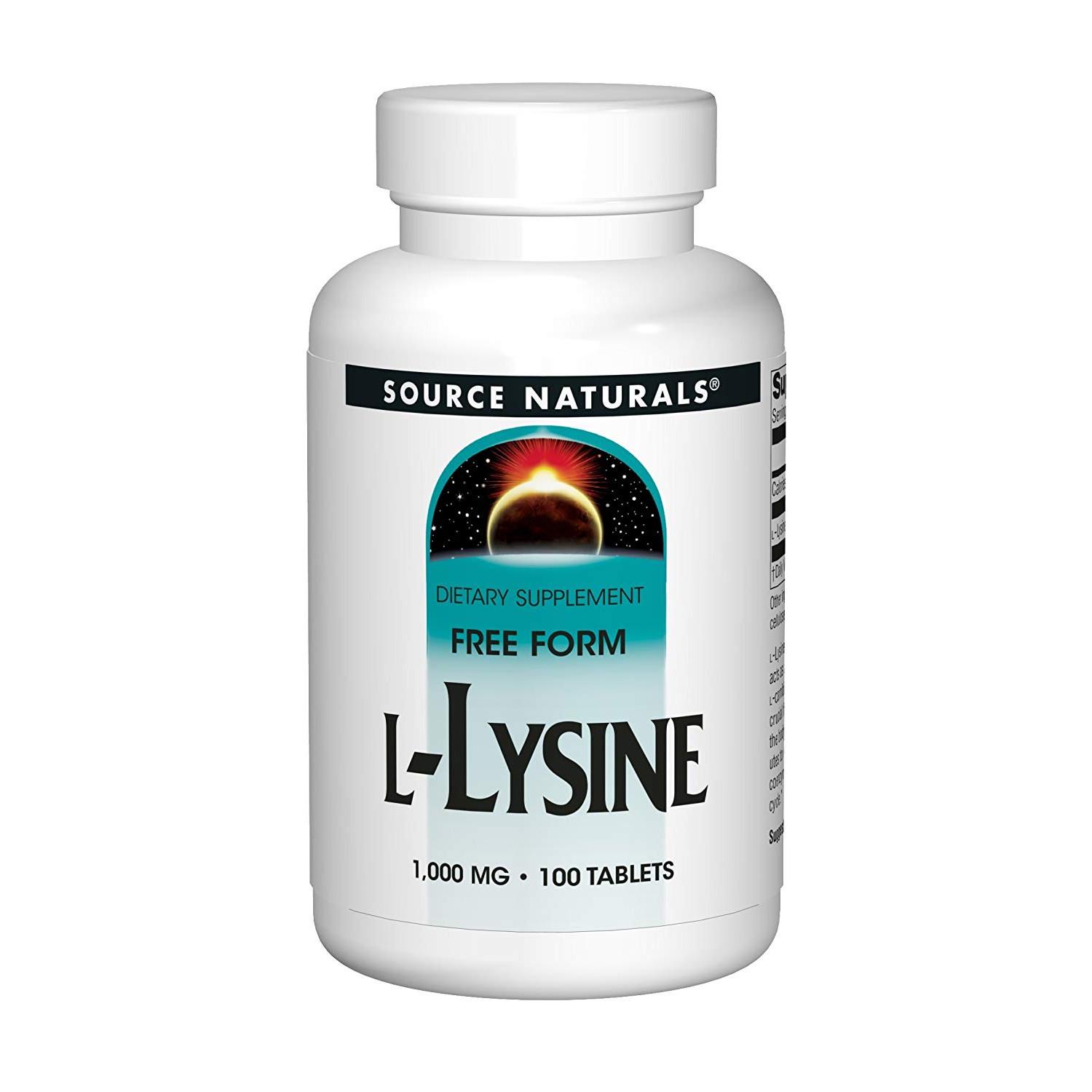 Амінокислота Лізін Source Naturals L-Lysine 1000 мл 100 Tabs