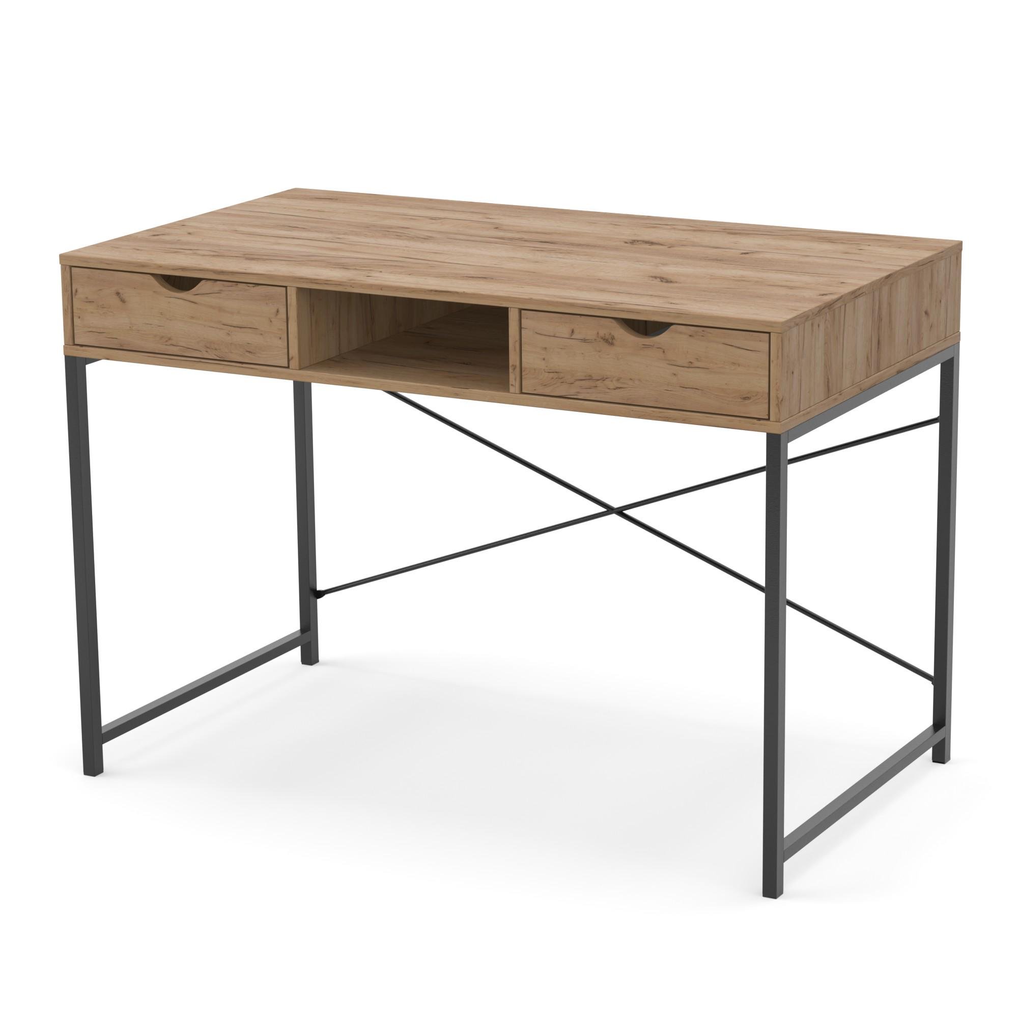 Письменный стол Неман КРАТ Дуб крафт золотой/Черный (6831061)