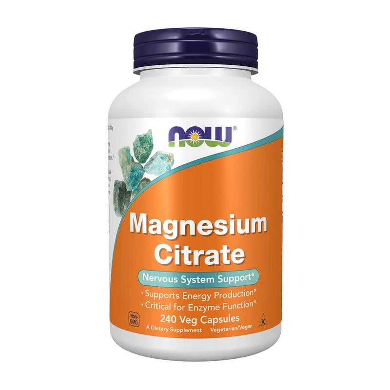 Магний цитрат NOW Magnesium Citrate 240 вер. капс.