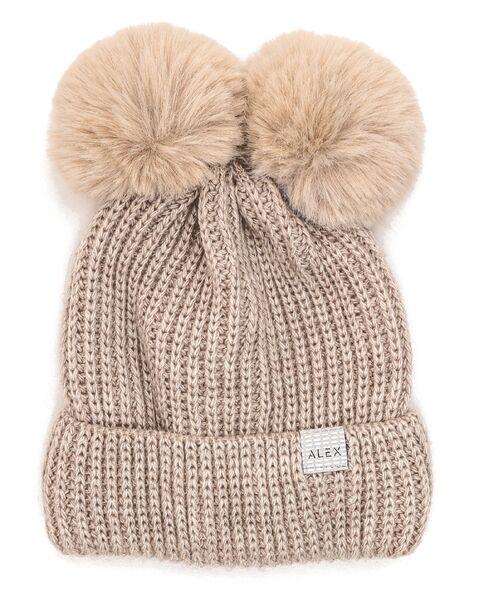 Шапка детская для девочек Амалия D802 флис 48-52 см Бежевый