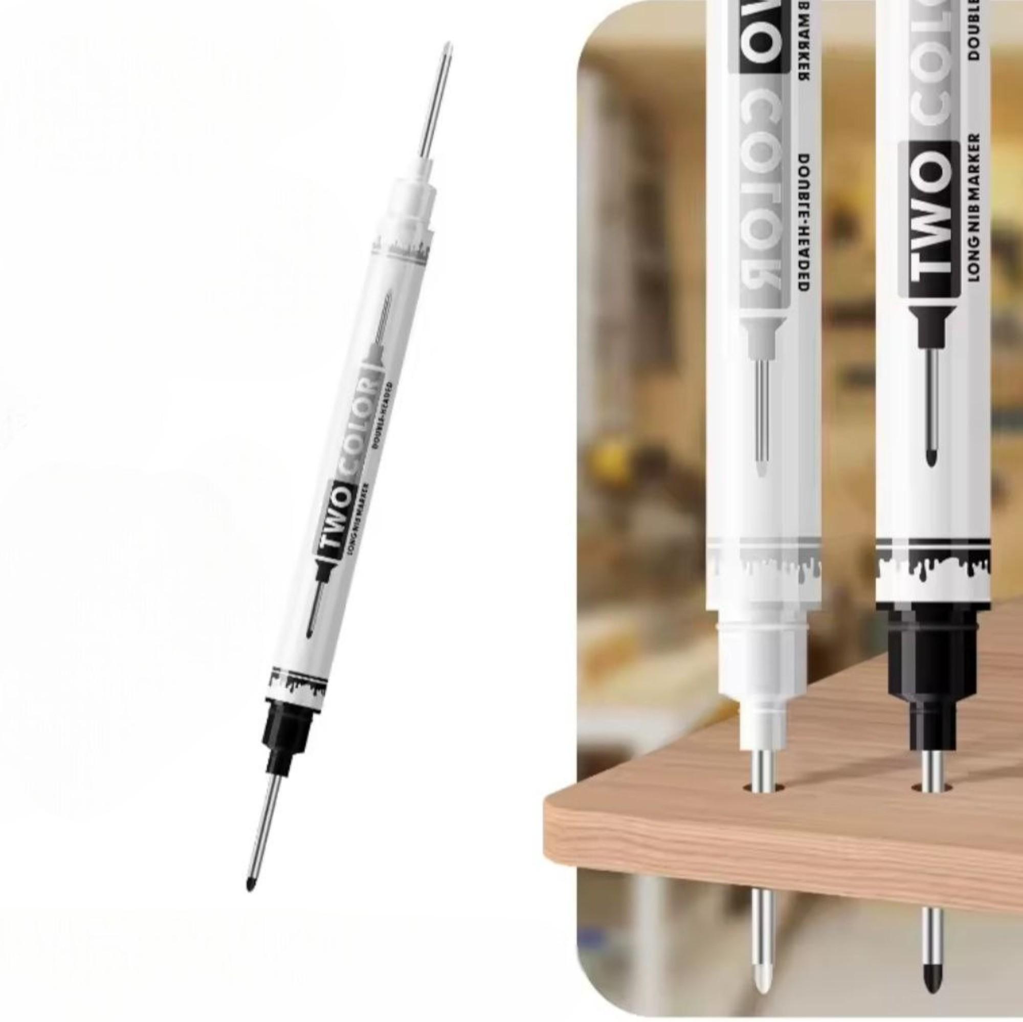 Маркер для разметки с длинным носиком двухцветный Чорно-белый (06-128.1) - фото 2 Маркер для разметки с длинным носиком двухцветный Чорно-белый (06-128.1) - фото 2