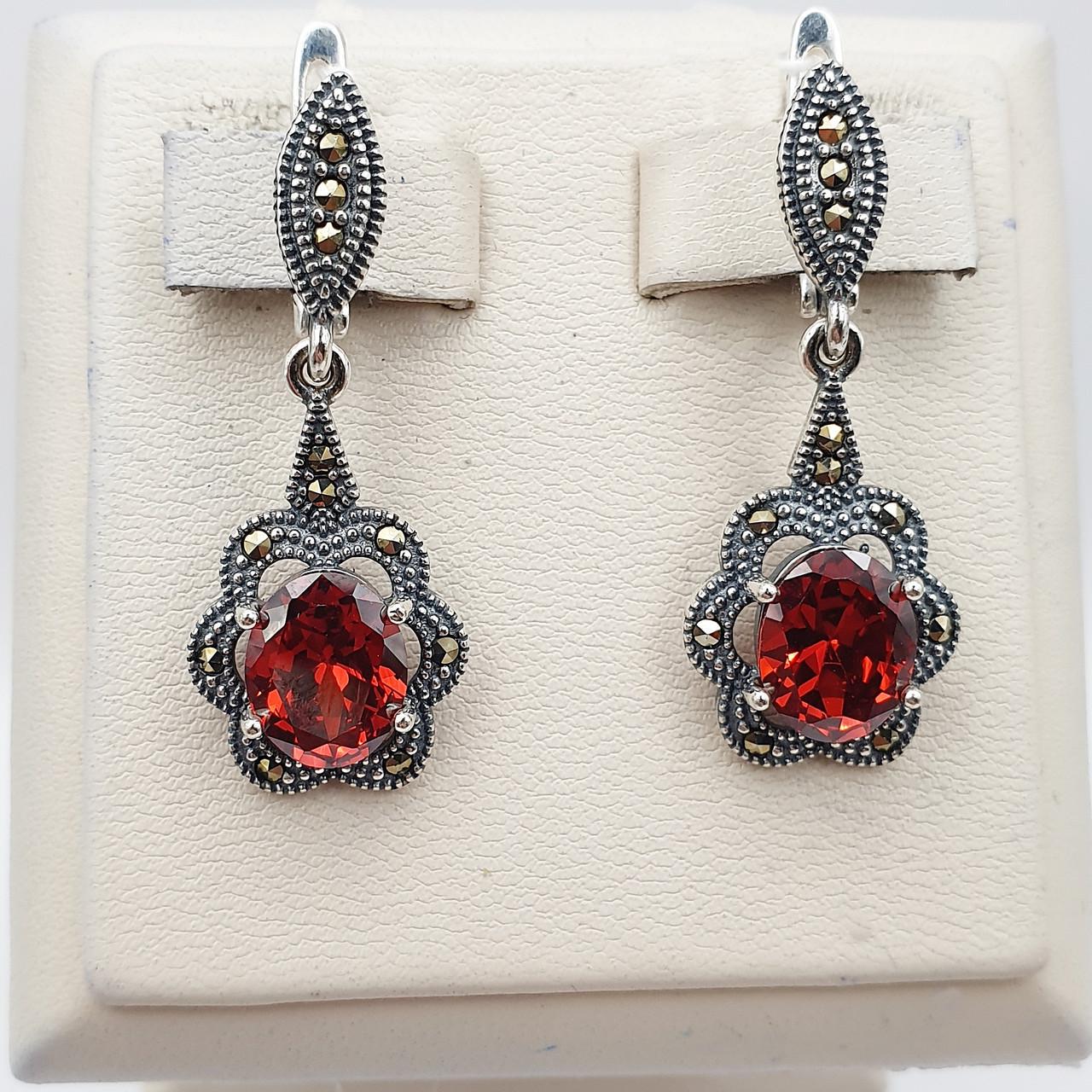 Серебряные серьги с гранатом 7,98 г (2716345720) Серебряные серьги с гранатом 7,98 г (2716345720)
