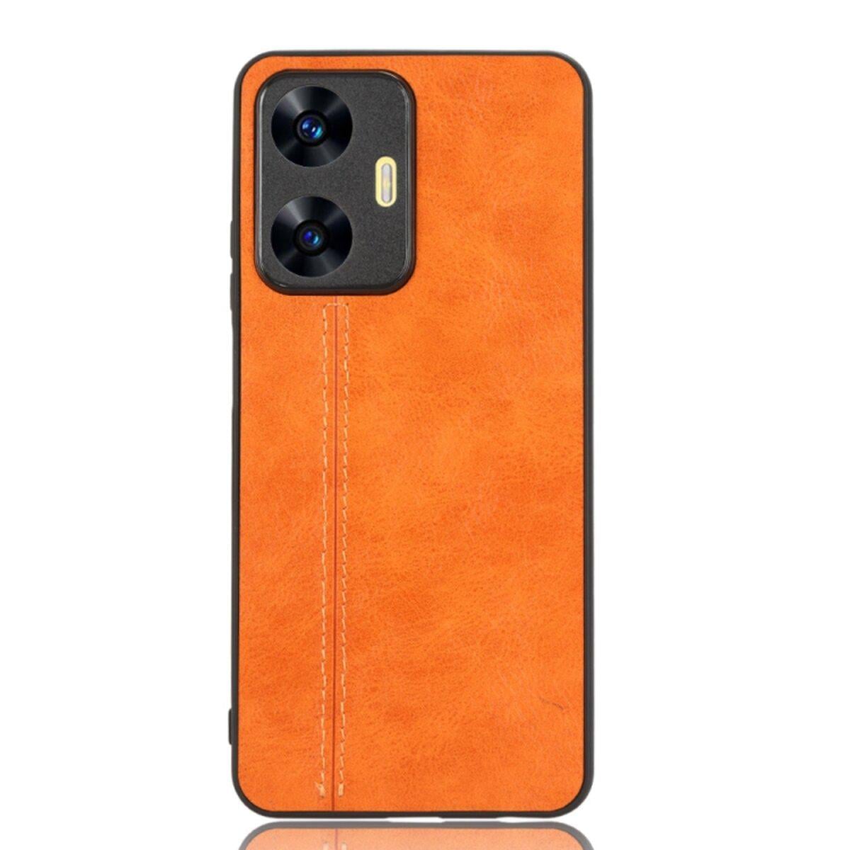Противоударный чехол для Realme C55 Cosmiс Leather Case Orange