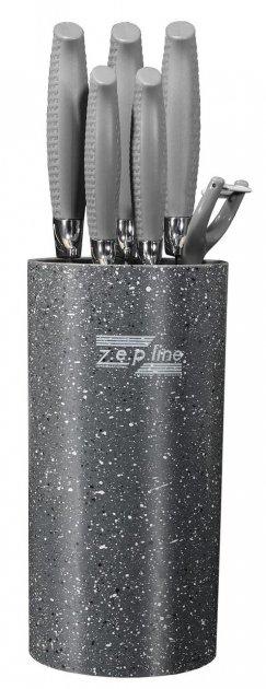 Набор Ножей Zepline ZP-046 с подставкой Серый