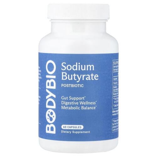 Комплекс для здоровья кишечника BodyBio Sodium Butyrate 60 Capsules (DIO-99992)