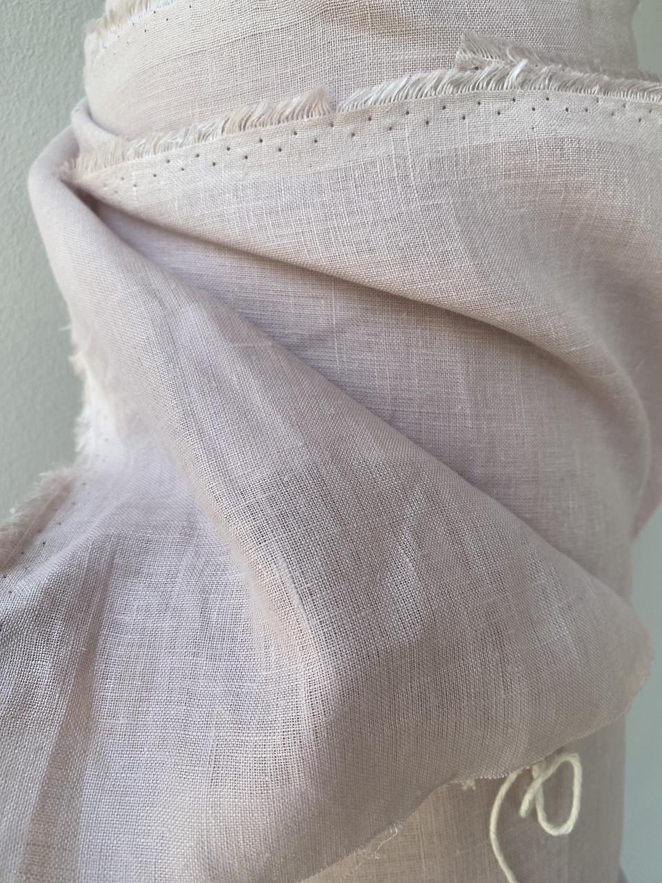 Ткань LINEN PLUS льняная 260 см 1804 Бледно-розовый - фото 3