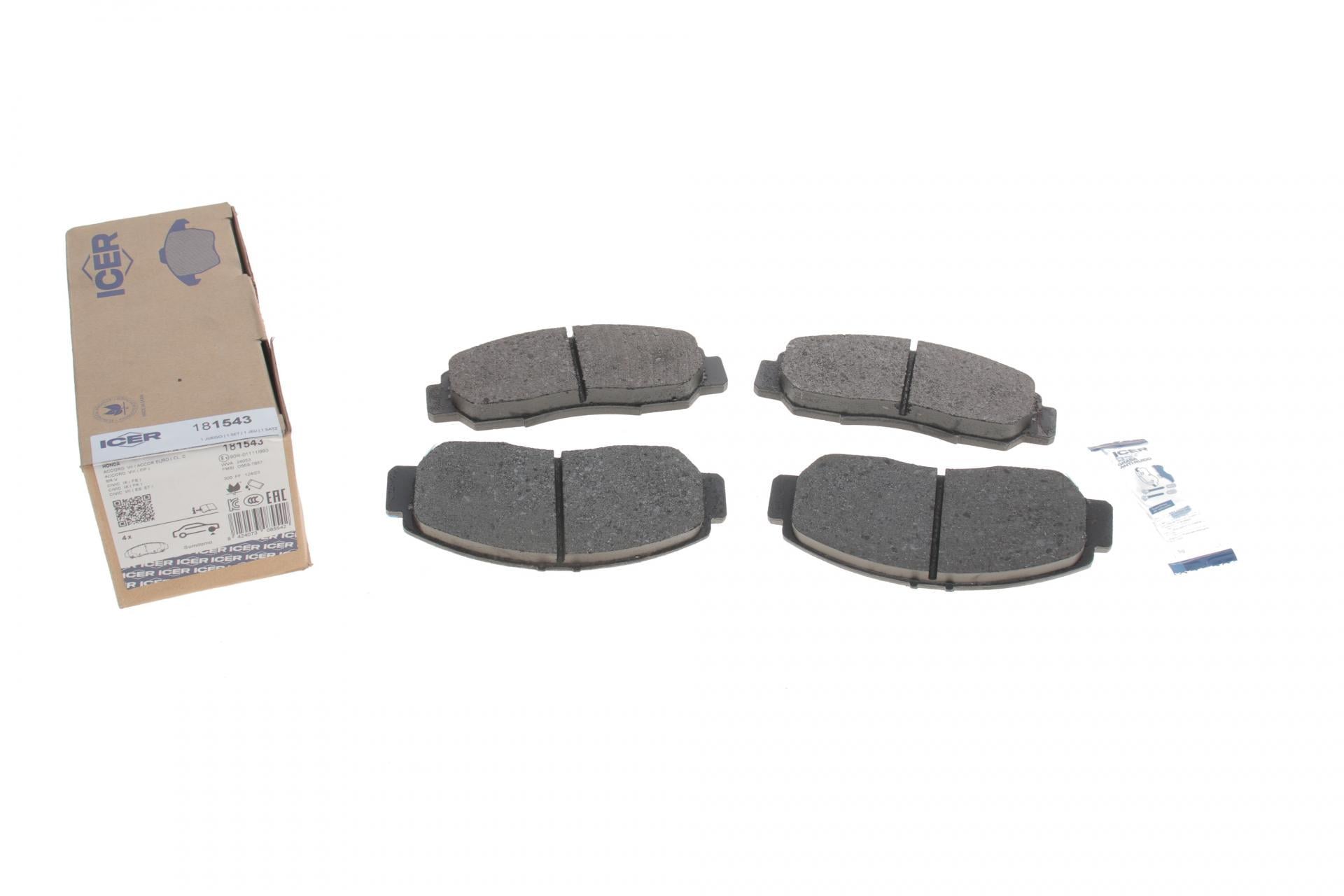 Колодки тормозные передние ICER Honda Civic VIII/IX 06-/FR-V 04-/Accord VII/VIII 03- (181543 ICER)