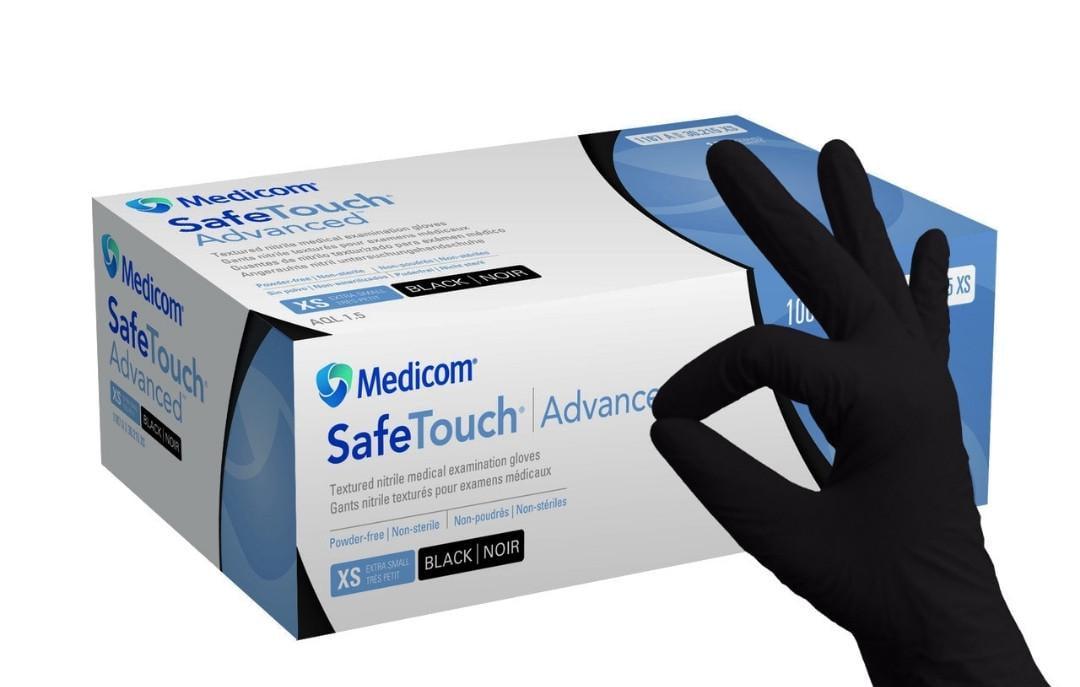Перчатки Medicom SafeTouch нитриловые S 100 шт.Black (MYS _GPA)
