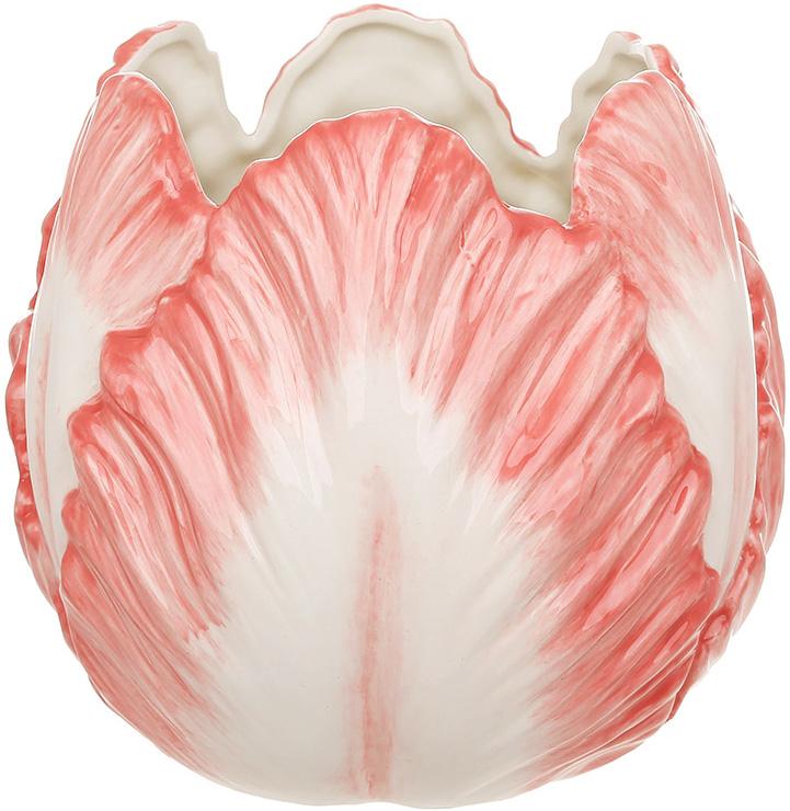 Кашпо декоративное керамическое бутон 16х16 см Розовый