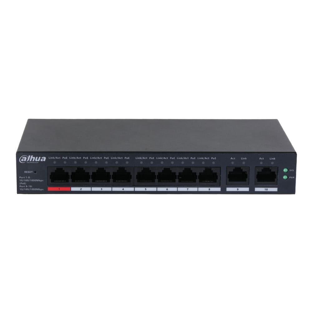 Коммутатор Dahua 10-портовый PoE DH-CS4010-8GT-110 Коммутатор Dahua 10-портовый PoE DH-CS4010-8GT-110