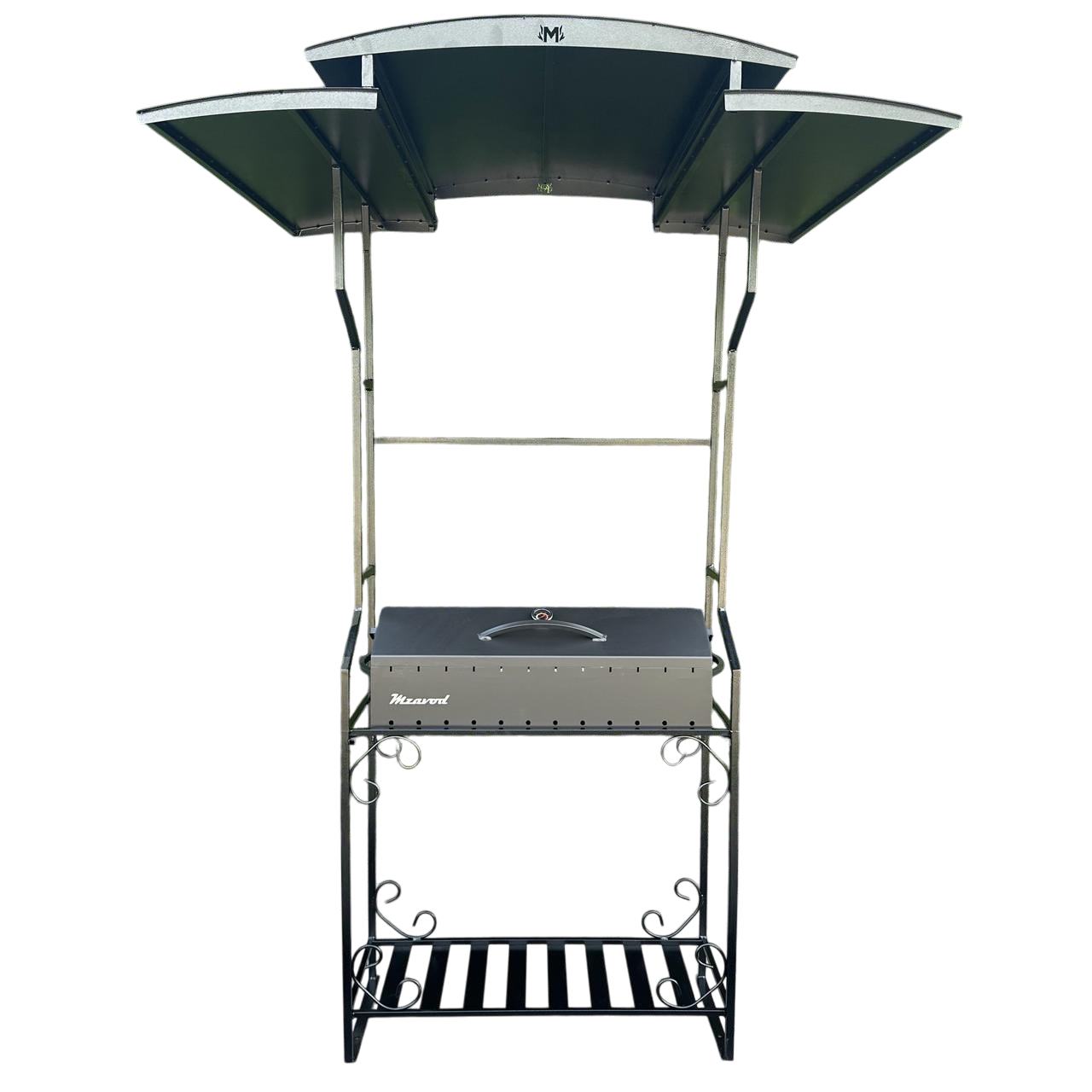 Мангал-барбекю Metalzavod Зевс на 12 шампурів 3 мм з дахом 134х115х221,4 см (MBD12-3-DAH) - фото 1 Мангал-барбекю Metalzavod Зевс на 12 шампурів 3 мм з дахом 134х115х221,4 см (MBD12-3-DAH) - фото 1
