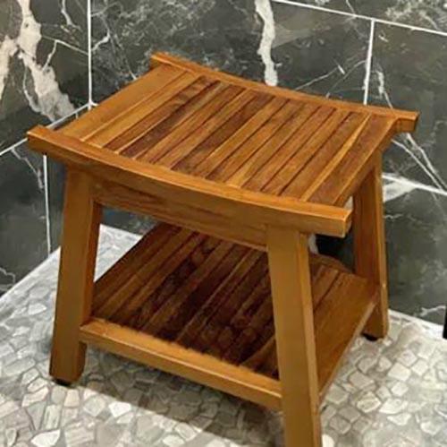 Табурет для ванной из дерева Ментори Охра (ТВН-007204)