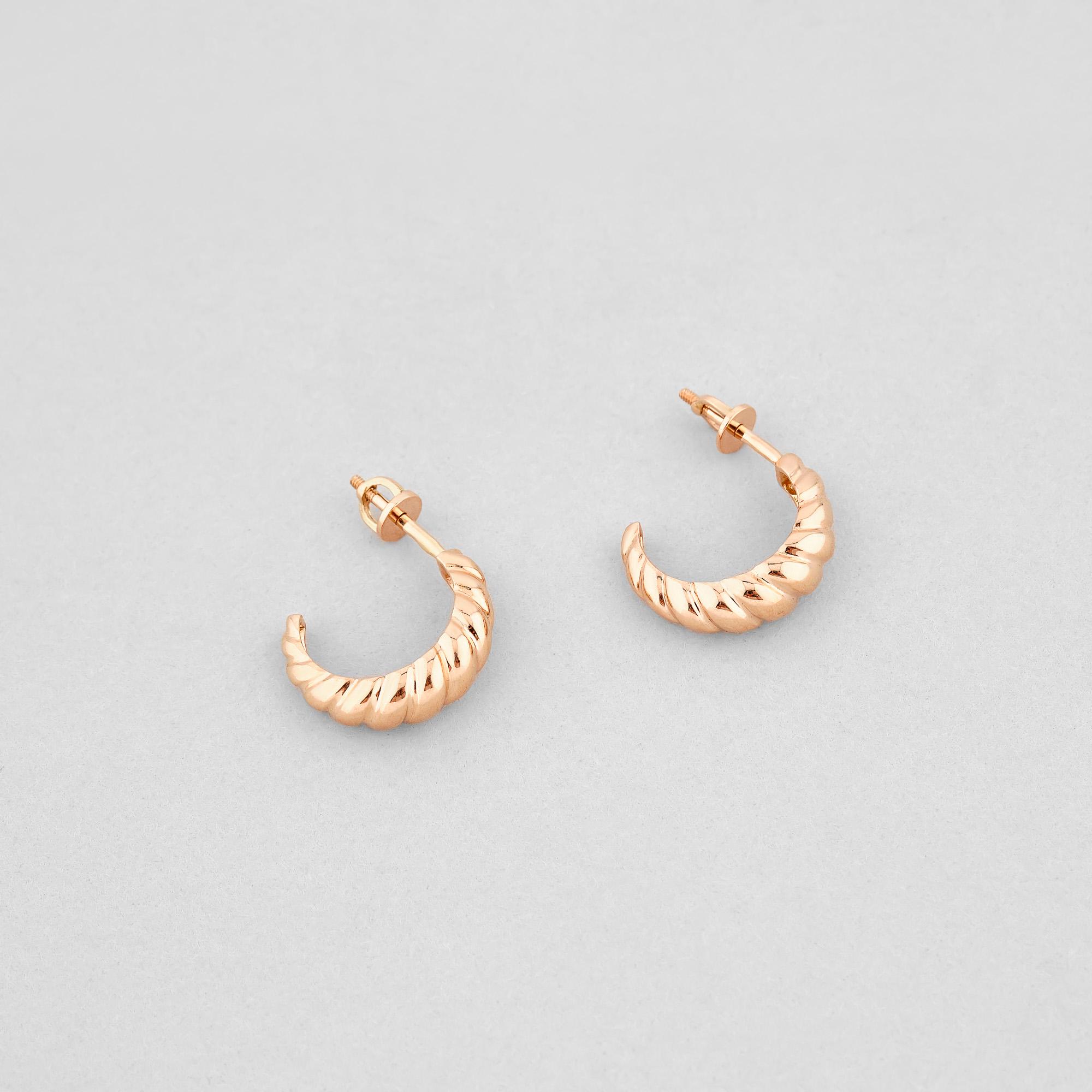 Золотые серьги Волнение (М1С003-ч)