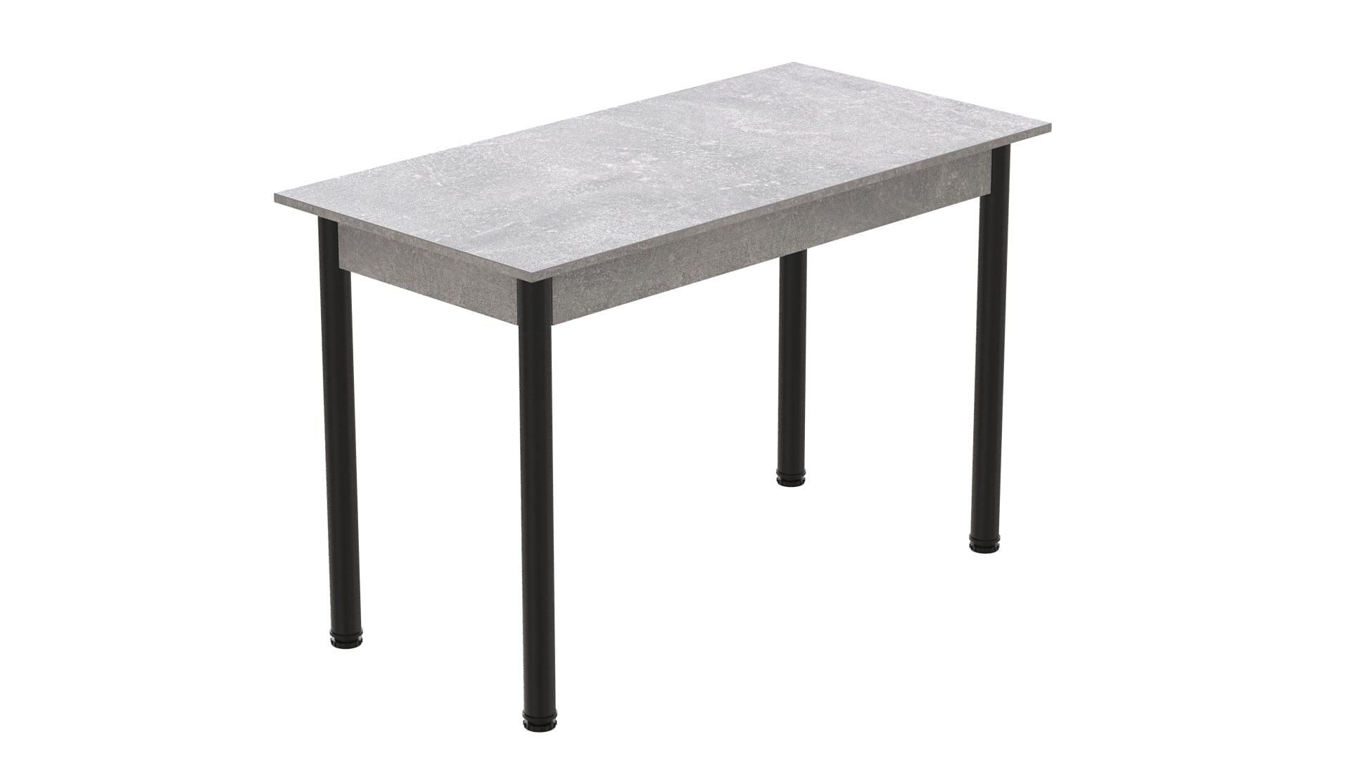 Стіл кухонний Ferrum-decor Беніта ДСП 16 мм 75x120x60 см Чорний/Бетон (BEN0007)