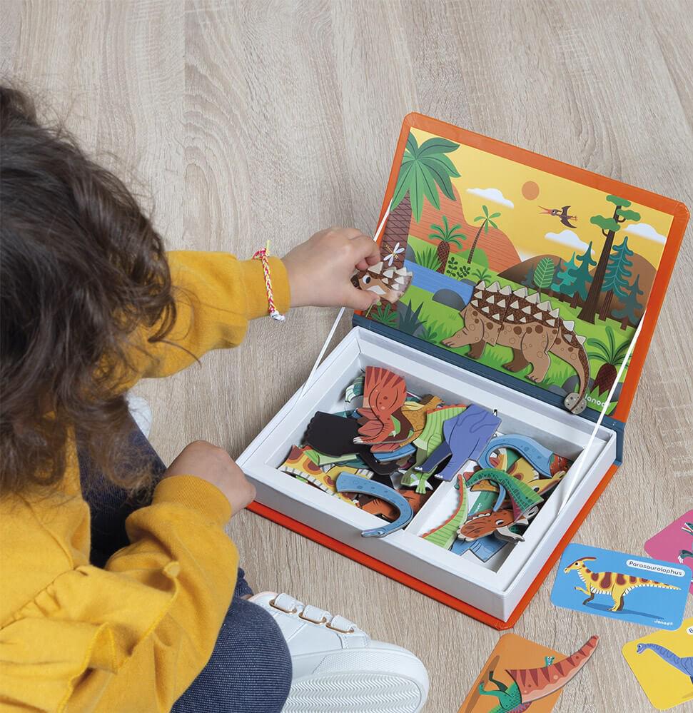 Книга учебная магнитная Janod Динозавры 50 элементов (J02590) - фото 6