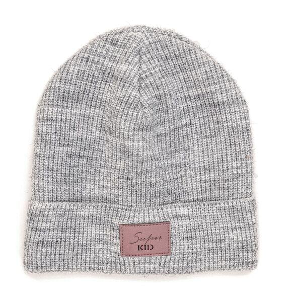 Шапка детская для девочек Кира D854 флис 48-52 см Светло-серый