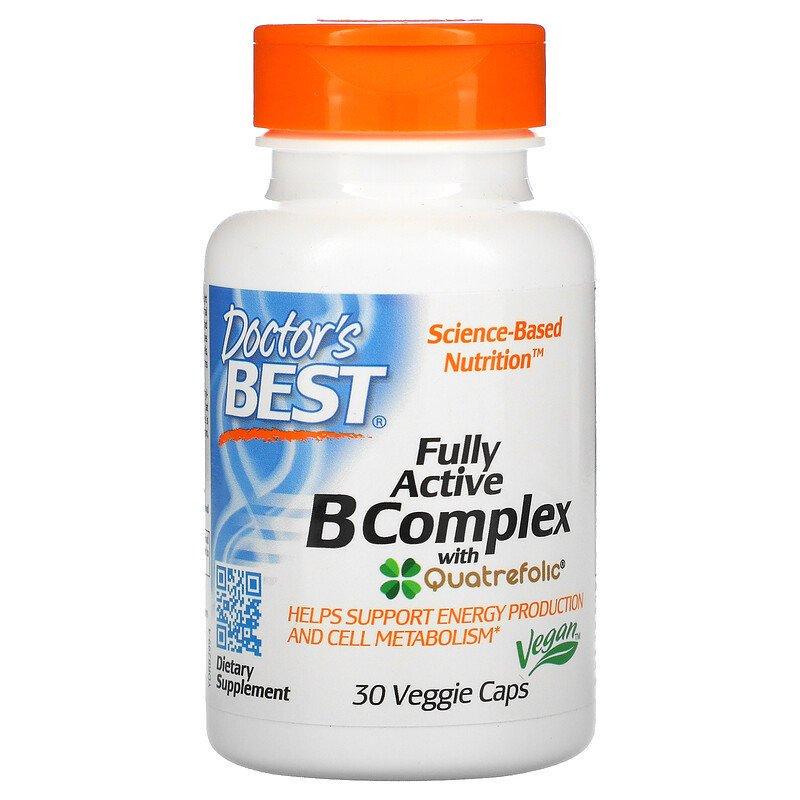 Комплекс вітамінів B Doctor's Best Fully Active B Complex with Quatrefolic 30 капсул